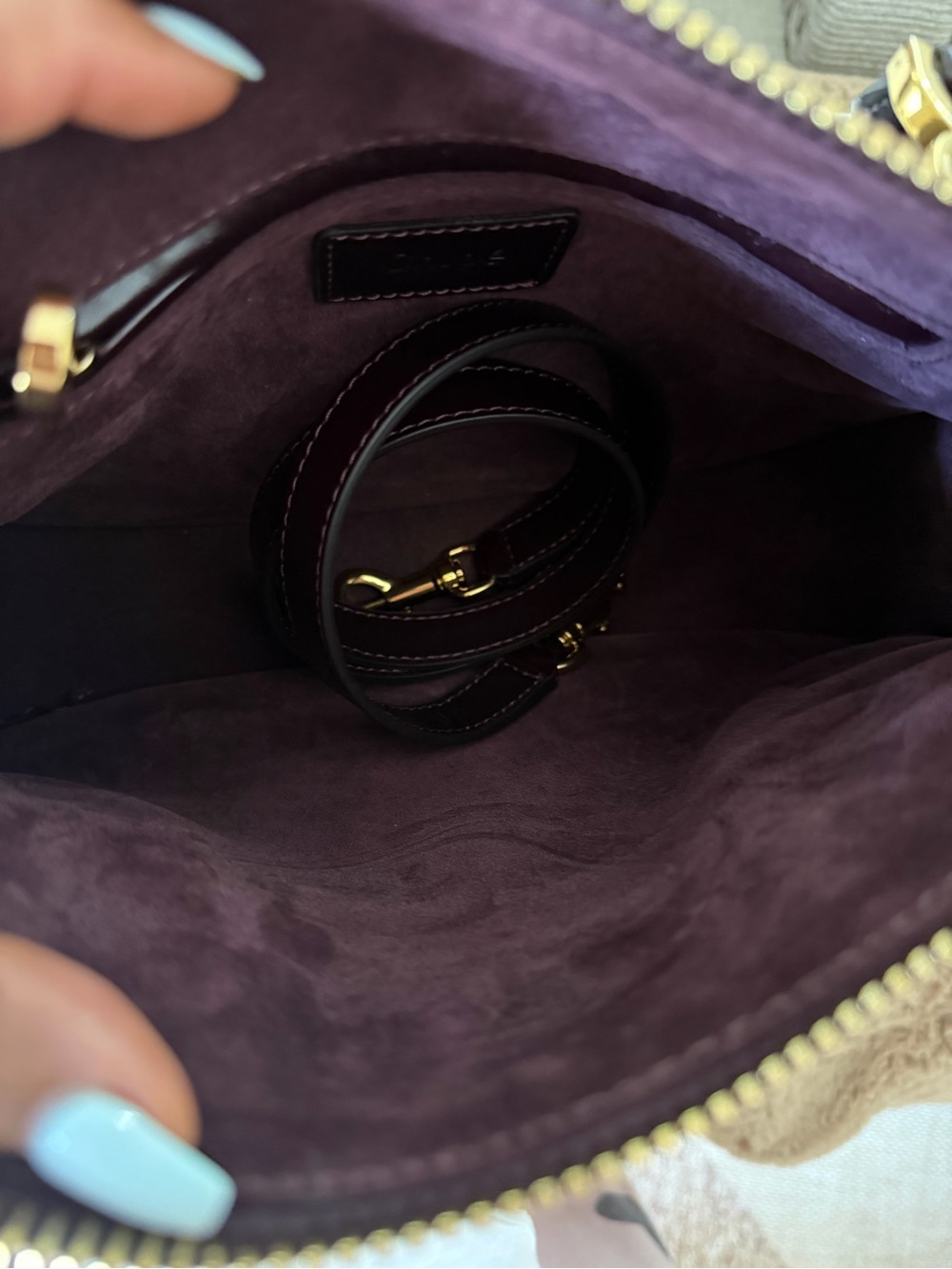 Chloe Small Top Handle Bag in Deep Burgundy - Picture 8 of 12
